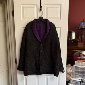 Women’s Black and Purple Jacket reversible lightweight but warm size 18/20